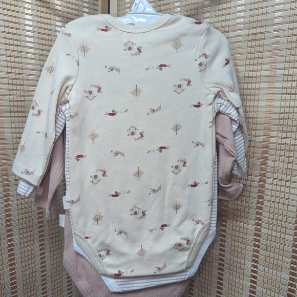 Rabbit Bear 6-9 month 3 pack Onesies - Picture 2 of 2